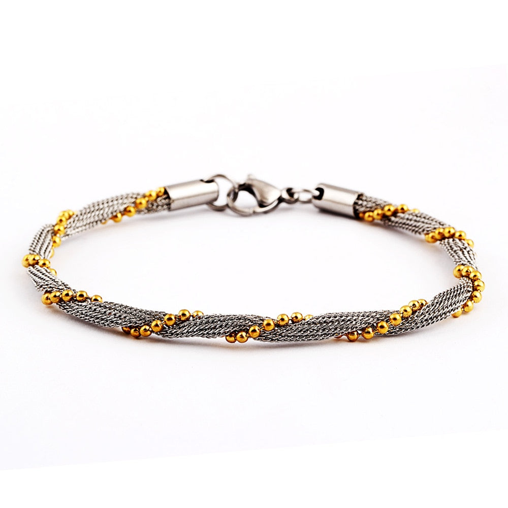 Rolled Silver and Gold Bracelet [doesn't tarnish] – Flexy Style