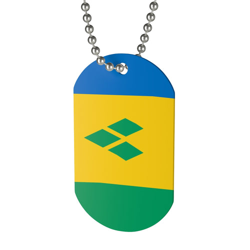 Caribbean Vibes St. Vincent Flag Dog Tag